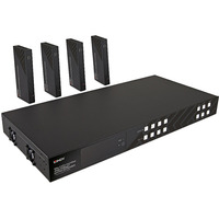 Lindy Extender Matrice HDBaseT 4x4 HDMI 4K60 Cat.6 150m, Splitter HDMI Nero