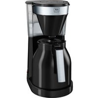 Melitta 1023-08 Automatica Macchina da caffè con filtro, Macchina fa filtro Nero, Macchina da caffè con filtro, Caffè macinato, 1050 W, Nero, Argento