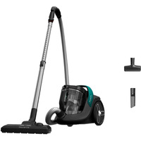 Rowenta Green Force Cyclonic Max RO7B12, Aspirapolvere Nero/Turchese