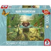 Schmidt Spiele Mark Fredrickson: Amore per i cani - labrador marrone nell'acqua fresca, Puzzle 