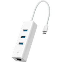 TP-Link UE330C scheda di rete e adattatore Ethernet 1000 Mbit/s bianco, Cablato, USB Type-A/USB Type-C, Ethernet, 1000 Mbit/s, Bianco