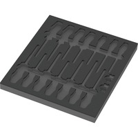 Wera 9811 Inserto in schiuma per set di cacciaviti VDE 1, vuoto, Deposito Nero/grigio