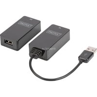 Digitus Set extender USB 1.1 CAT, 45 metri, Estensione USB Nero