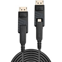 Lindy Cavo ibrido in fibra ottica DisplayPort 1.4 Nero