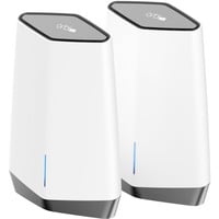 Netgear Orbi Pro WiFi 6 Tri-band Mesh System (SXK80) Banda tripla (2.4 GHz/5 GHz/5 GHz) Wi-Fi 6 (802.11ax) Grigio, Bianco 9 Interno, Router di rete bianco, Grigio, Bianco, Interno, Potenza, Banda tripla (2.4 GHz/5 GHz/5 GHz), Wi-Fi 6 (802.11ax), 802.11a, 802.11b, 802.11g, Wi-Fi 4 (802.11n), Wi-Fi 5 (802.11ac), Wi-Fi 6 (802.11ax)