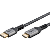 goobay Cavo adattatore Plus DisplayPort > HDMI, 4K @ 60Hz grigio