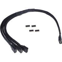 Alphacool 18538 parte e accessorio del sistema di raffreddamento del computer Cavo splitter RGB, Cavo a Y Nero, Cavo splitter RGB, Nero, Femmina, Femmina