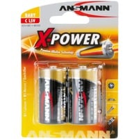 Ansmann Baby C Batteria monouso Alcalino Batteria monouso, Alcalino, 1,5 V, 2 pz, Nero, 25,8 mm