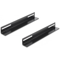 DeLOCK 66867 porta accessori Staffa di supporto, Rotaie di montaggio Nero, Staffa di supporto, Nero, Metallo, 48,3 cm (19"), 300 mm, 40 mm