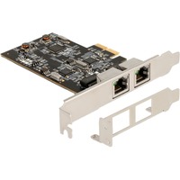 DeLOCK Scheda PCI Express x2 a 2 x RJ45 2,5 Gigabit, Scheda di rete 