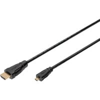 Digitus Cavo HDMI High Speed con Ethernet, tipo D > tipo A Nero
