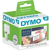 Dymo LW - Etichette multiuso - 54 x 70 mm - S0722440, Etichetta bianco, Bianco, Etichetta per stampante autoadesiva, Carta, Permanente, LabelWriter, 5,4 cm
