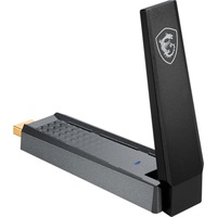 MSI AX1800 WiFi USB Adapter WLAN 1201 Mbit/s, Adattatore Wi-Fi Wireless, USB, WLAN, Wi-Fi 6 (802.11ax), 1201 Mbit/s, Nero
