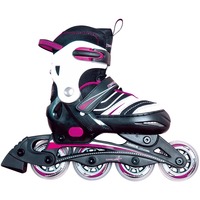 Muuwmi Pattini in linea regolabili per bambini Mis. 37-40 fucsia/Nero