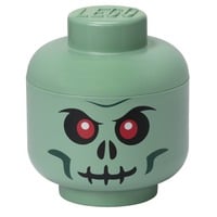 Room Copenhagen LEGO Storage HEAD "Skelett" mini, Scatola di immagazzinaggio verde/Nero