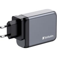 Verbatim GNC-100 Universale Nero, Grigio AC Ricarica rapida Interno, Caricabatterie grigio, Interno, AC, 20 V, Nero, Grigio