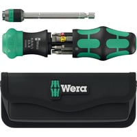 Wera Kraftform Kompakt 26 RA-R con borsa, Set di bit Nero/Verde