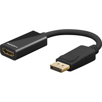 goobay DisplayPort/HDMI 0,1 m HDMI tipo A (Standard) Nero Nero, 0,1 m, HDMI tipo A (Standard), DisplayPort, Maschio, Femmina, Nero
