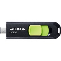 ADATA UC300 unità flash USB 256 GB USB tipo-C 3.2 Gen 1 (3.1 Gen 1) Nero, Verde, Chiavetta USB Nero/Verde, 256 GB, USB tipo-C, 3.2 Gen 1 (3.1 Gen 1), 100 MB/s, Lamina di scorrimento, Nero, Verde