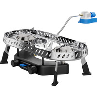 Campingaz Fornello da campeggio Camp & Trek Twin Connect, Fornello a gas argento/Nero