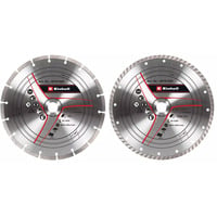 EINHELL Disco diamantato turbo, Ø 230 x 22,23 x 1,8mm, set da 2, Lama 