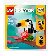 LEGO Creator Tucano tropicale, Giochi di costruzione Set da costruzione, 6 anno/i, Plastica, 59 pz, 45 g