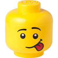 Room Copenhagen LEGO Testa Portaoggetti "Silly", grande, Scatola di immagazzinaggio giallo