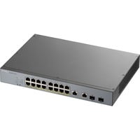 Zyxel GS1350-18HP-EU0101F switch di rete Gestito L2 Gigabit Ethernet (10/100/1000) Supporto Power over Ethernet (PoE) Grigio, Interruttore Gestito, L2, Gigabit Ethernet (10/100/1000), Supporto Power over Ethernet (PoE), Montaggio rack