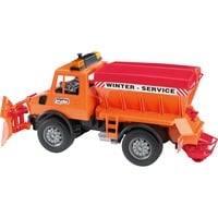 bruder MB-UNIMOG Acrilonitrile butadiene stirene (ABS) veicolo giocattolo Acrilonitrile butadiene stirene (ABS), Arancione, Rosso, 4 anno/i, Ragazzo, 1:16, 160 mm