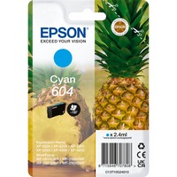Epson 604 cartuccia d'inchiostro 1 pz Originale Resa standard Ciano Resa standard, Ciano, 2,4 ml, 1 pz, 130 pagine, Confezione singola