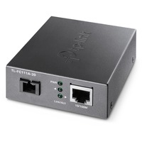 TP-Link TL-FC111A-20 convertitore multimediale di rete 100 Mbit/s Modalità singola Nero, Media Converter 100 Mbit/s, IEEE 802.3, IEEE 802.3i, IEEE 802.3u, 10,100 Mbit/s, 10BASE-T, 100BASE-T, 100BASE-FX, Full, Half
