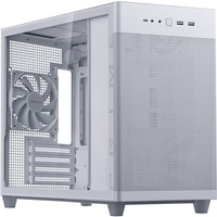 ASUS PRIME AP201 CASE TG WHITE Mini Tower Bianco, Chassis Tower bianco, Mini Tower, PC, Bianco, micro ATX, Mini-ITX, 17 cm, 33,8 cm