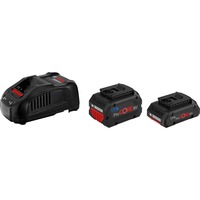Bosch 1600A0214A Werkzeug-Akku 18 V 8.0 Ah Set batteria e caricabatterie Nero, Set batteria e caricabatterie, Ioni di Litio, 5,5 Ah, 18 V, Bosch, Nero, Rosso