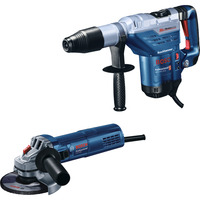 Bosch Set professionale martello perforatore GBH 5-40 DCE + smerigliatrice angolare GWS 880, Set di strumenti blu/Nero