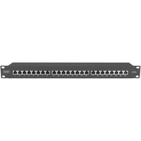 Digitus Cavo patch CAT 6A, classe EA, schermato Nero, classe EA, schermato, RJ-45, Cat6a, Nero, Acciaio, Montaggio a rack, 1U