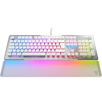 Turtle Beach Vulcan II Max tastiera Gaming USB QWERTZ Tedesco Bianco, Tastiera da gioco bianco/trasparente, Cablato, USB, Interruttore a chiave opto-meccanico, QWERTZ, LED RGB, Bianco