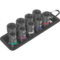 Wera 05004580001 bussola e set di bussole Nero, Set di bussole, 1/2", Metrico, 9 testina/e, 13,14,15,16,17,18,19,20,21 mm, 230 mm