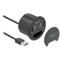 DeLOCK 62794 hub di interfaccia USB 3.2 Gen 1 (3.1 Gen 1) Type-A 5000 Mbit/s Nero, Hub USB USB 3.2 Gen 1 (3.1 Gen 1) Type-A, 3.5mm, USB 3.2 Gen 1 (3.1 Gen 1) Type-A, USB 3.2 Gen 1 (3.1 Gen 1) Type-C, 5000 Mbit/s, Nero, 1,5 m, Cina
