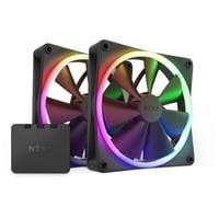 NZXT F140 RGB TWIN Case per computer, Processore Ventilatore 14 cm Nero 2 pz, Ventola Nero, Ventilatore, 14 cm, 500 Giri/min, 1800 Giri/min, 32,5 dB, 24,85 pdc/min