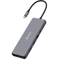 CMH-13 USB tipo-C 10000 Mbit/s Argento, Docking station