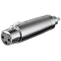 goobay XLR 005 RCA 3pin, Adattatore argento, RCA, 3pin