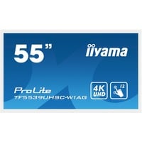 iiyama ProLite TF5539UHSC-W1AG Monitor PC 139,7 cm (55") 3840 x 2160 Pixel 4K Ultra HD LED Touch screen Multi utente Bianco, Public Display bianco, 139,7 cm (55"), 3840 x 2160 Pixel, 4K Ultra HD, LED, 8 ms, Bianco
