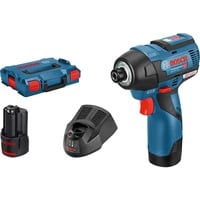 Bosch 0 601 9E0 005 avvitatore a batteria 1/4" 3100 Giri/min 110 Nm Nero, Blu 12 V blu/Nero, Chiave di impatto, Nero, Blu, 1/4", 3100 Giri/min, 110 Nm, 1200 Giri/min