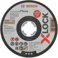 Bosch 2 608 619 261 accessorio per smerigliatrice Disco per tagliare, Lama Disco per tagliare, Acciaio inox, 11,5 cm, Bosch, Centro piatto, 2,22 cm