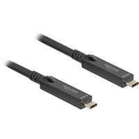 DeLOCK Cavo USB-C ottico attivo 8K video + dati + PD Nero