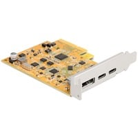 DeLOCK Scheda PCIe x4 a 1x USB-C ext. 10 Gbit/s B. + 1x USB-C ext. DP Alt Mode, Controller USB 