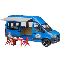 bruder MB Sprinter Camper con conducente, Veicolo modello blu
