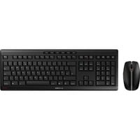 CHERRY Stream Desktop Recharge tastiera Mouse incluso Universale RF Wireless QWERTY Inglese UK Nero, Set desktop Nero, Full-size (100%), Wireless, RF Wireless, QWERTY, Nero, Mouse incluso