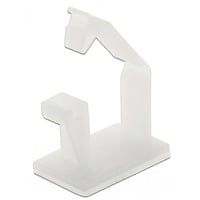 DeLOCK 60250 organizer per cavi Pavimento Supporto per cavo Bianco 10 pezzo(i), Instradamento dei cavi trasparente, Supporto per cavo, Pavimento, Nylon, Bianco
