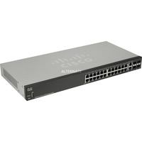 Cisco SF350-24 Gestito L2/L3 Fast Ethernet (10/100) Nero grigio, Gestito, L2/L3, Fast Ethernet (10/100), Montaggio rack